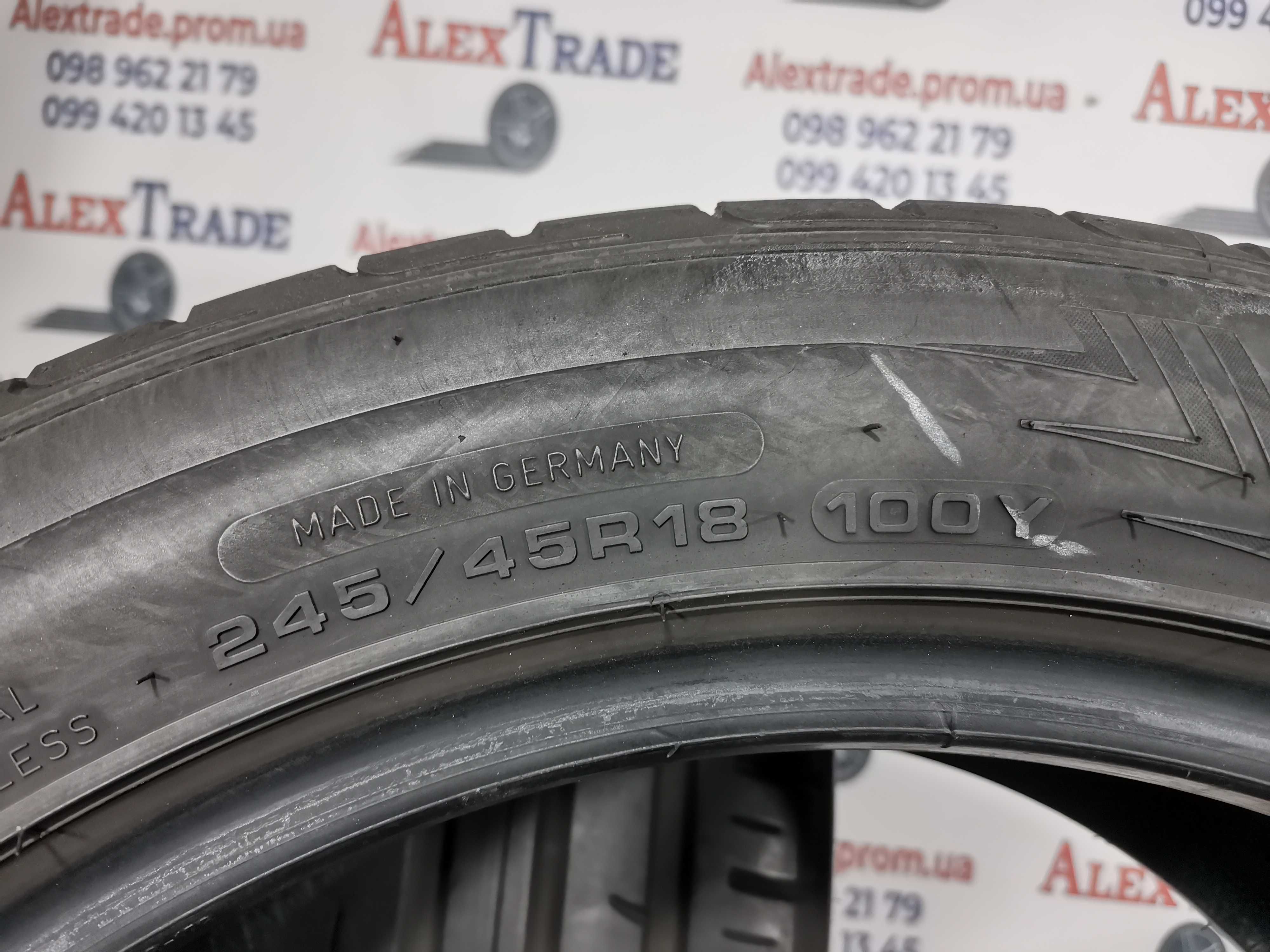 2 шт. 245/45 R18 Dunlop Sport Maxx RT2 MO літні шини б/у, 6-6,5 мм,