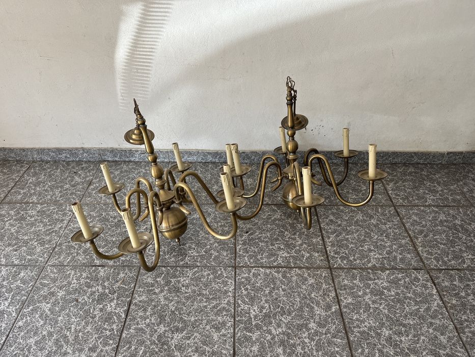 Candeeiros de teto em cobre