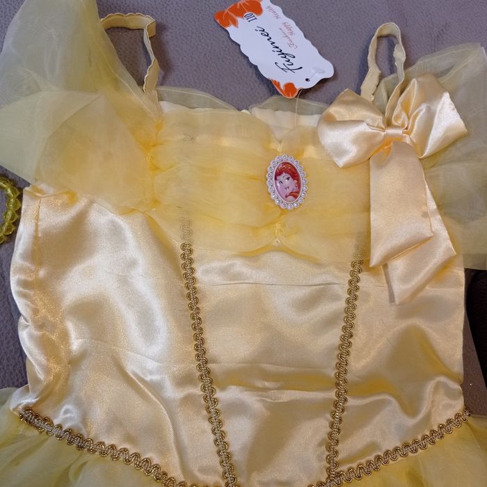 Sukienka strój karnawałowy przebranie księżniczka Bella r.110-116