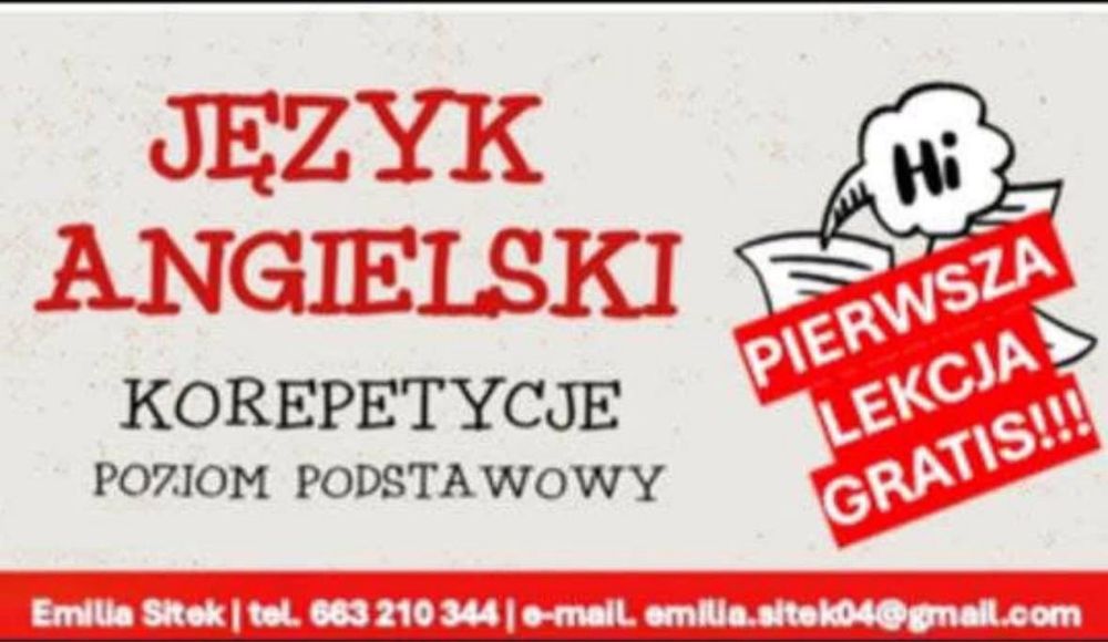 Korepetycje język angielski