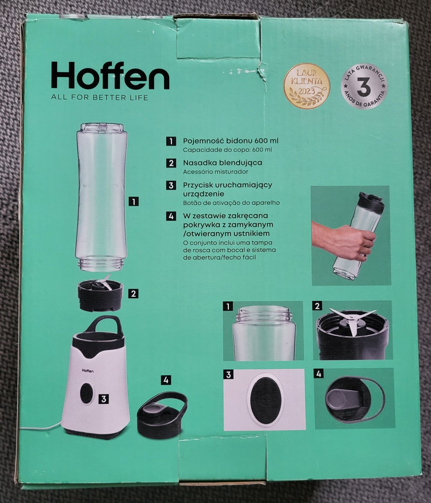 NOWY Blender z przenośnym bidonem