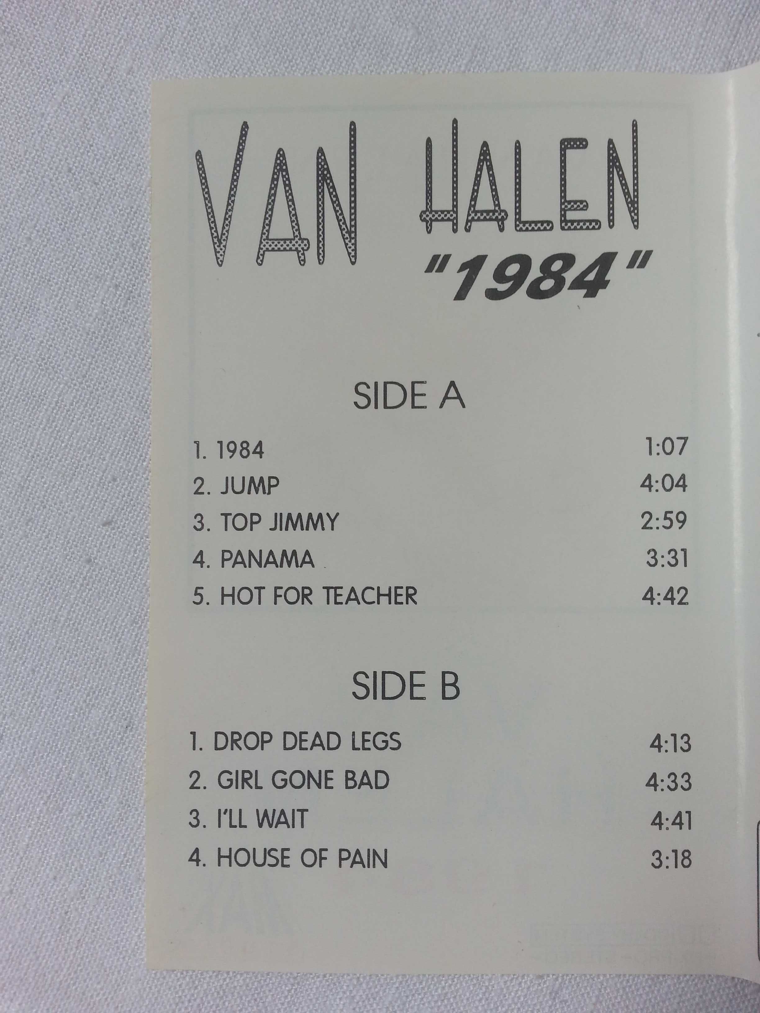 Kaseta magnetofonowa Van Halen 1984