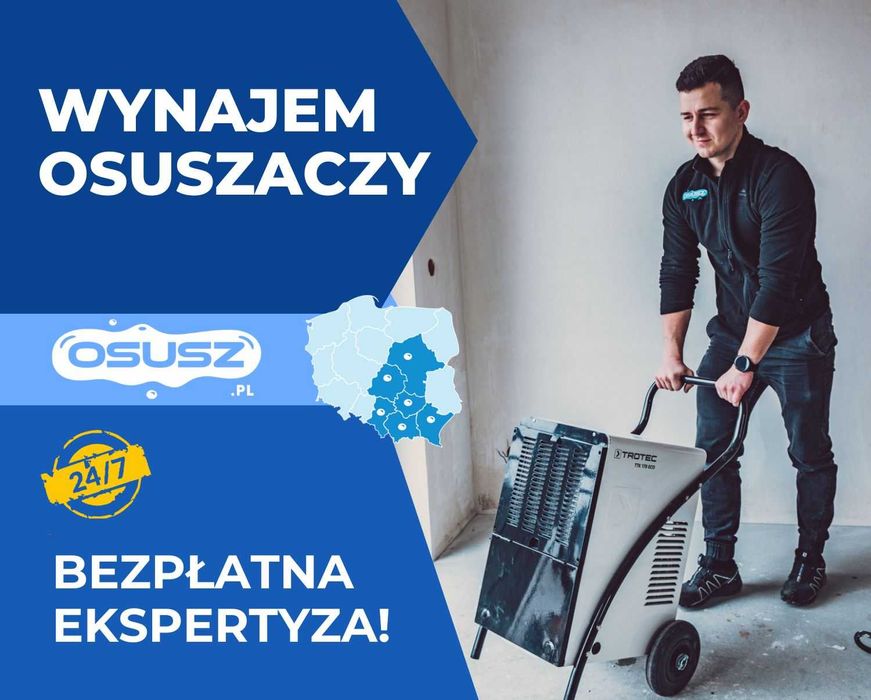 WYNAJEM Pochłaniacz Wilgoci, Osuszanie, Osuszacz Powietrza TROTEC!