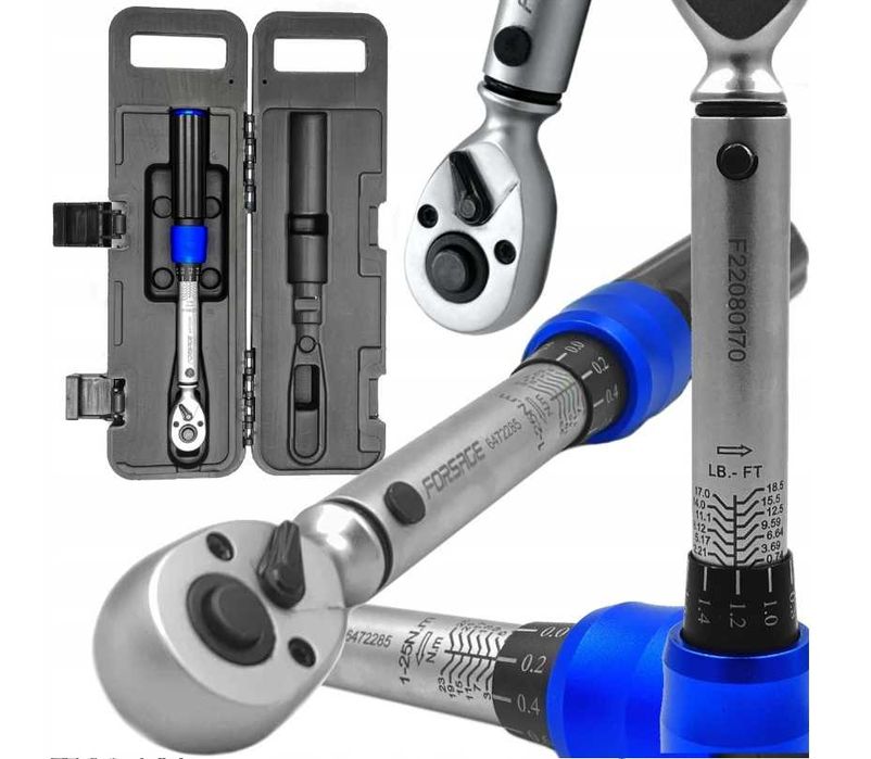 Динамометричний ключ Forsage двухсторонній 1/4" 1-25 Нм Сертифікат
