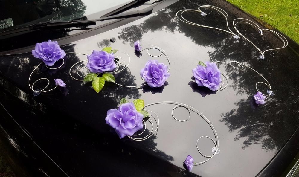 DEKORACJA SAMOCHODU ślubnego Wesele Serca , róże