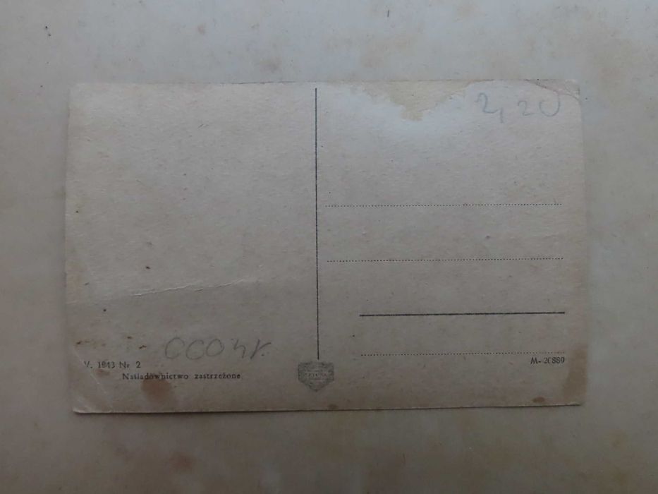 Stara pocztówka Wieniec Zdrój, basen kąpielowy 1943