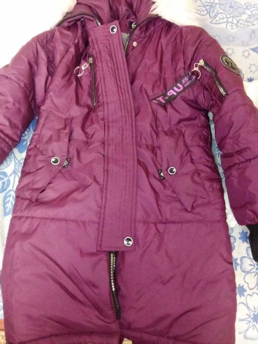 зимова куртка тепла пальто на зиму 140 146 курточка зимняя