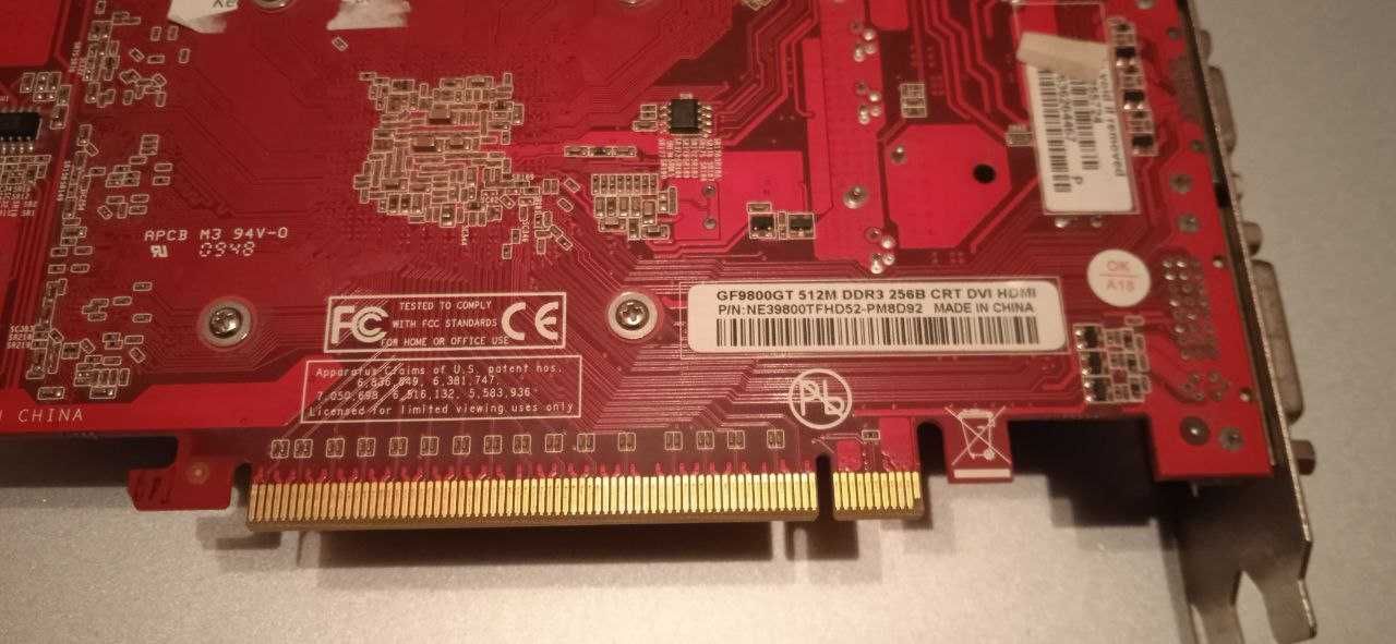 gt9800 512 mb ddr3 256 bit