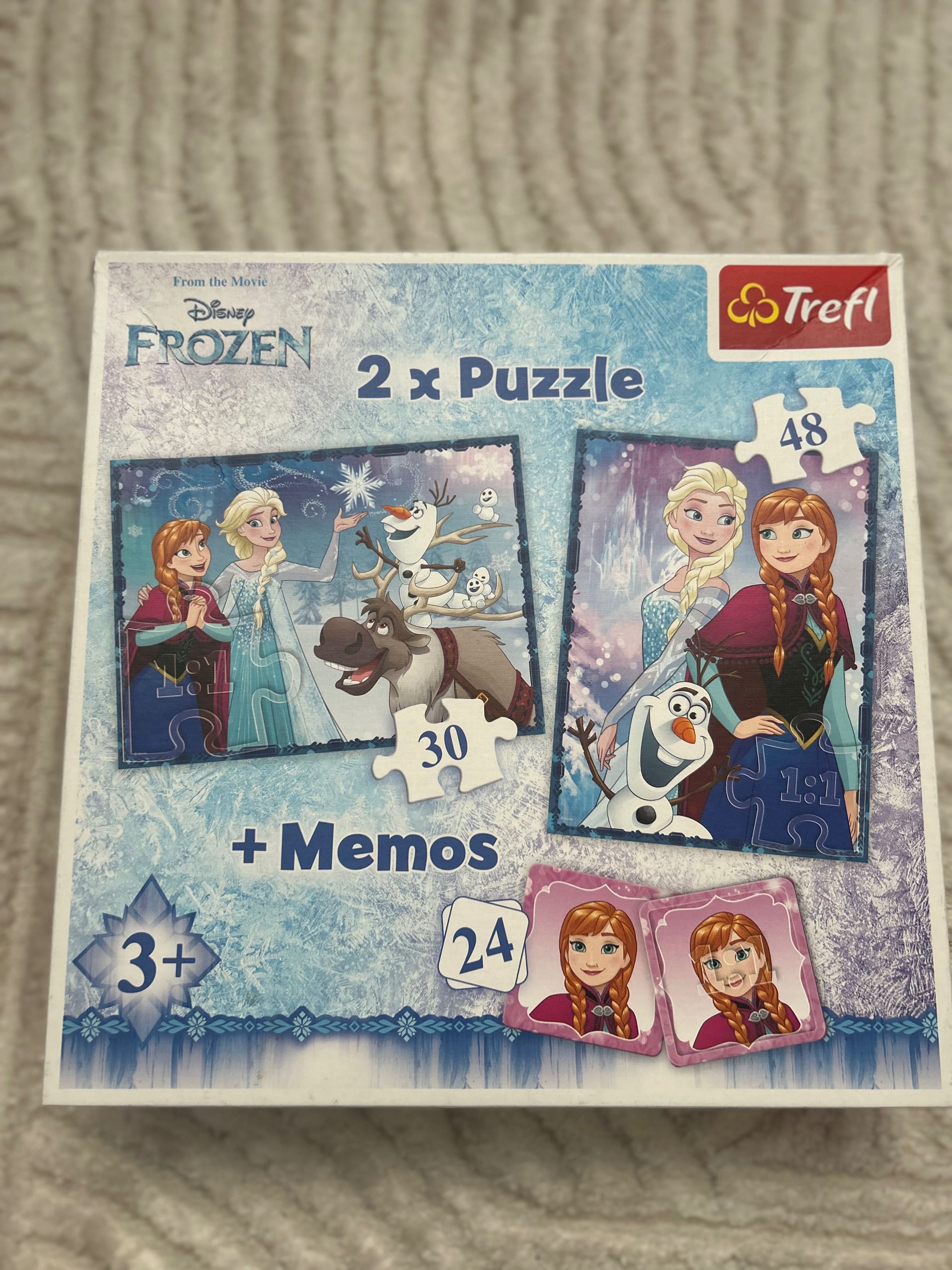 Kraina Lodu zestaw puzzle+ klocki