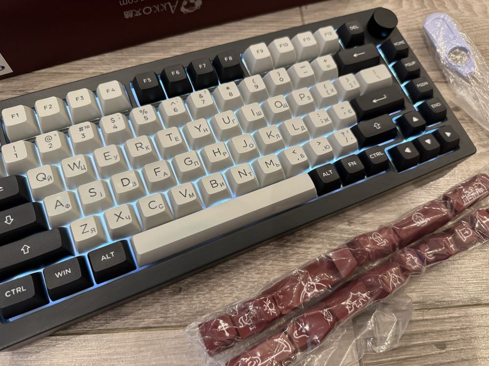 Клавиатура игровая AKKO 5075B plus dracula V3 Yellow