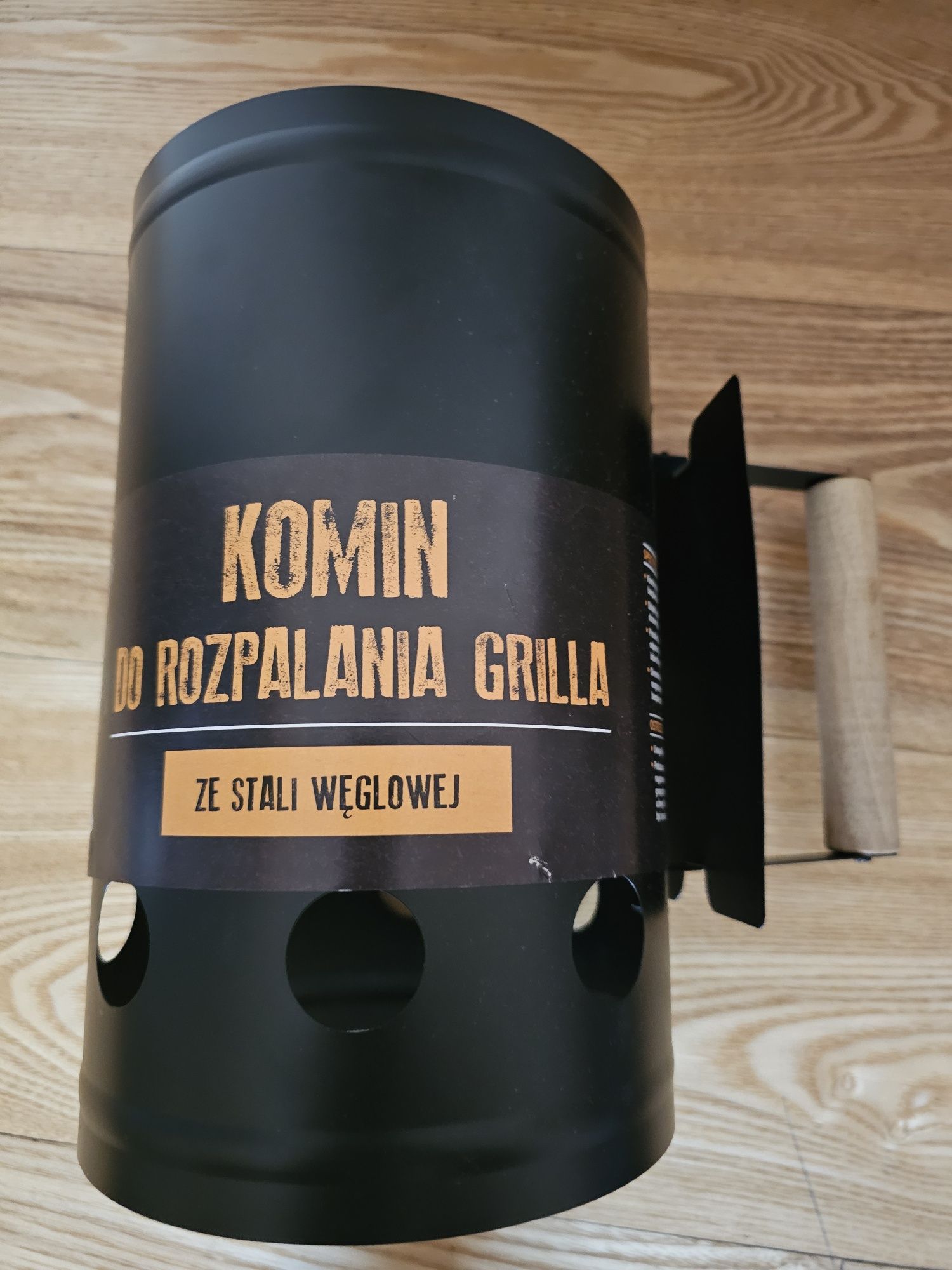 Komin do rozpalania grilla że stali węglowej  nowy