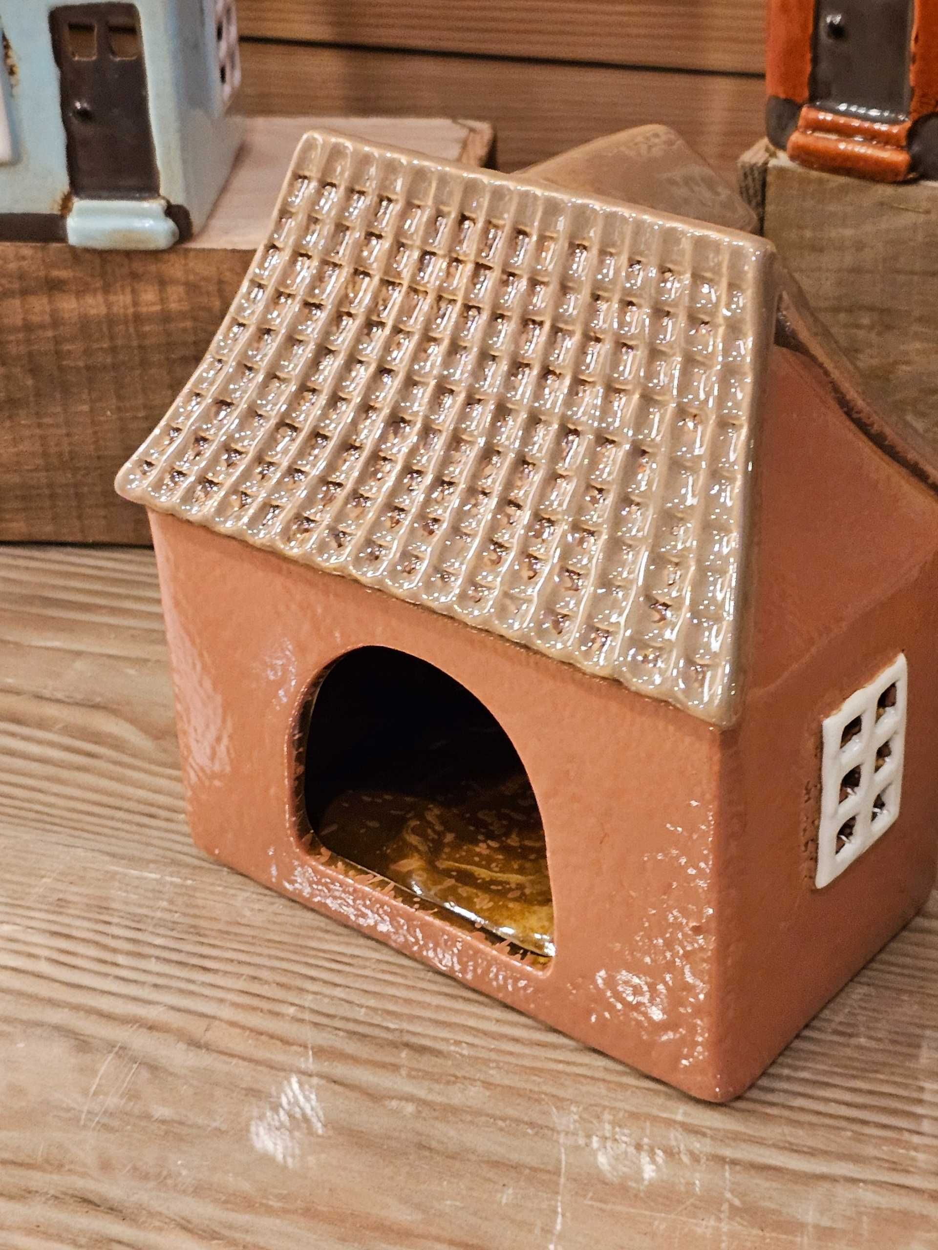 Domek ceramiczny lampion na tealighty