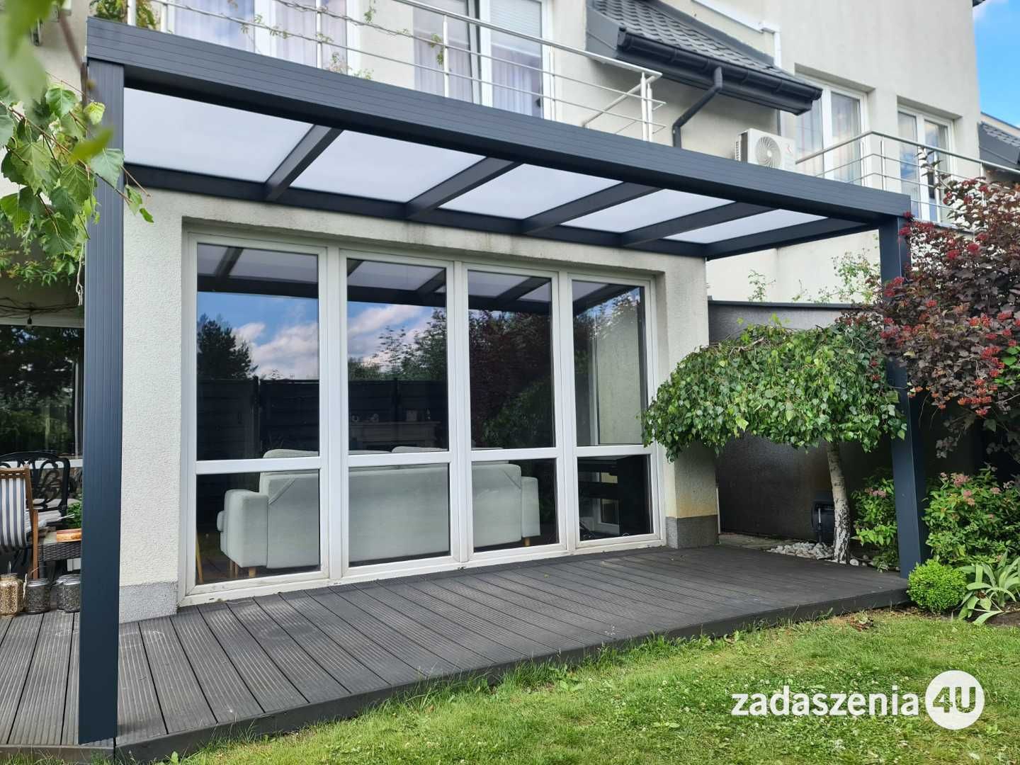 Zadaszenia tarasu i zabudowa - szkło, poliwęglan, drzwi przesuwne | WW