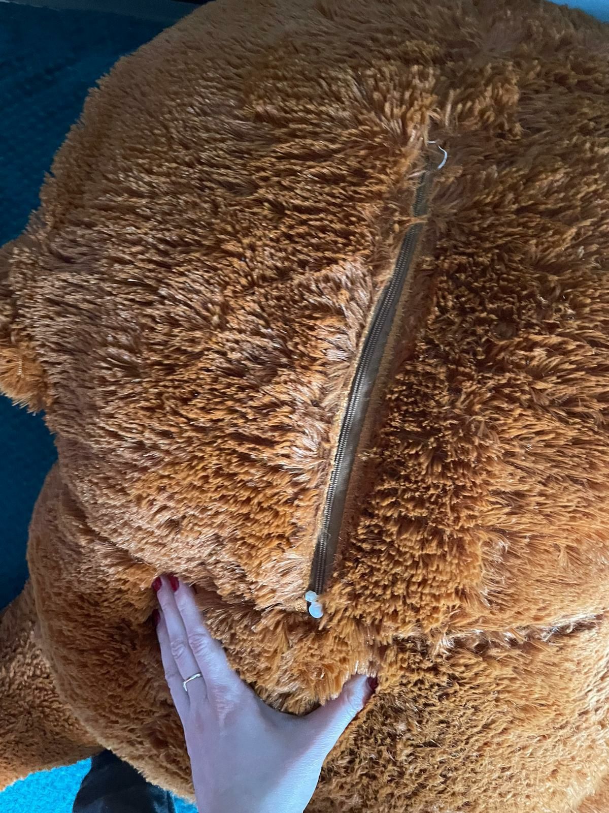 Pluszowy miś 180 cm duży ogromy niedźwiedź brązowy z kokardą