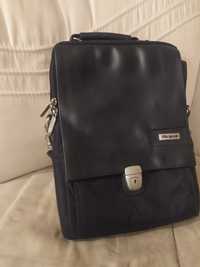 Кожаный рюкзак сумка для ноутбука