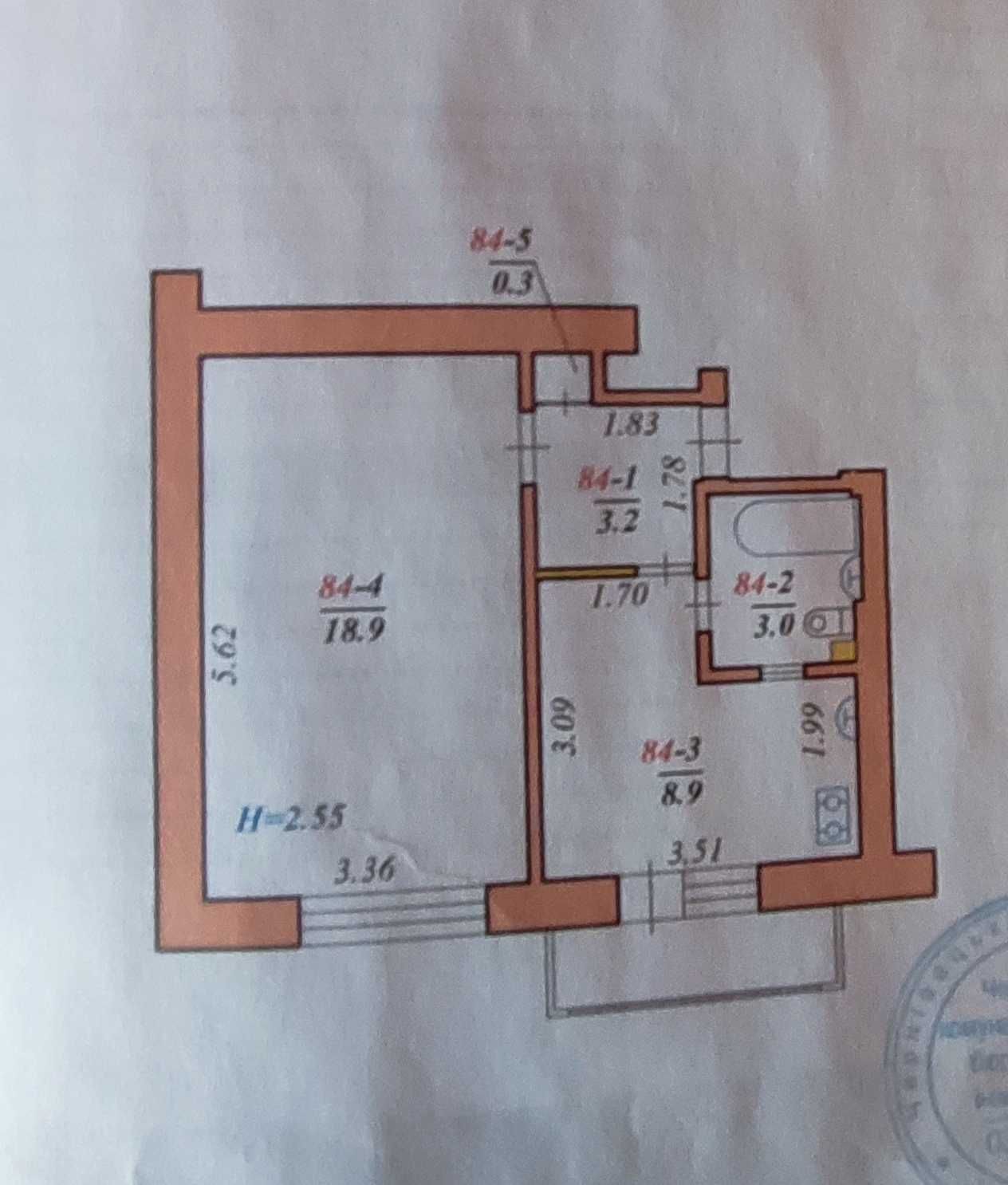 Продаж 1кім квартири, в хорошому районі. Чешка холова