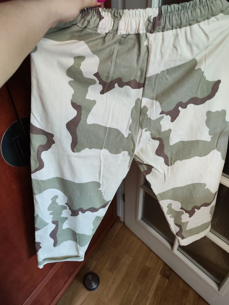 Spodnie Wiya moro gnieciuchy Made in Italy