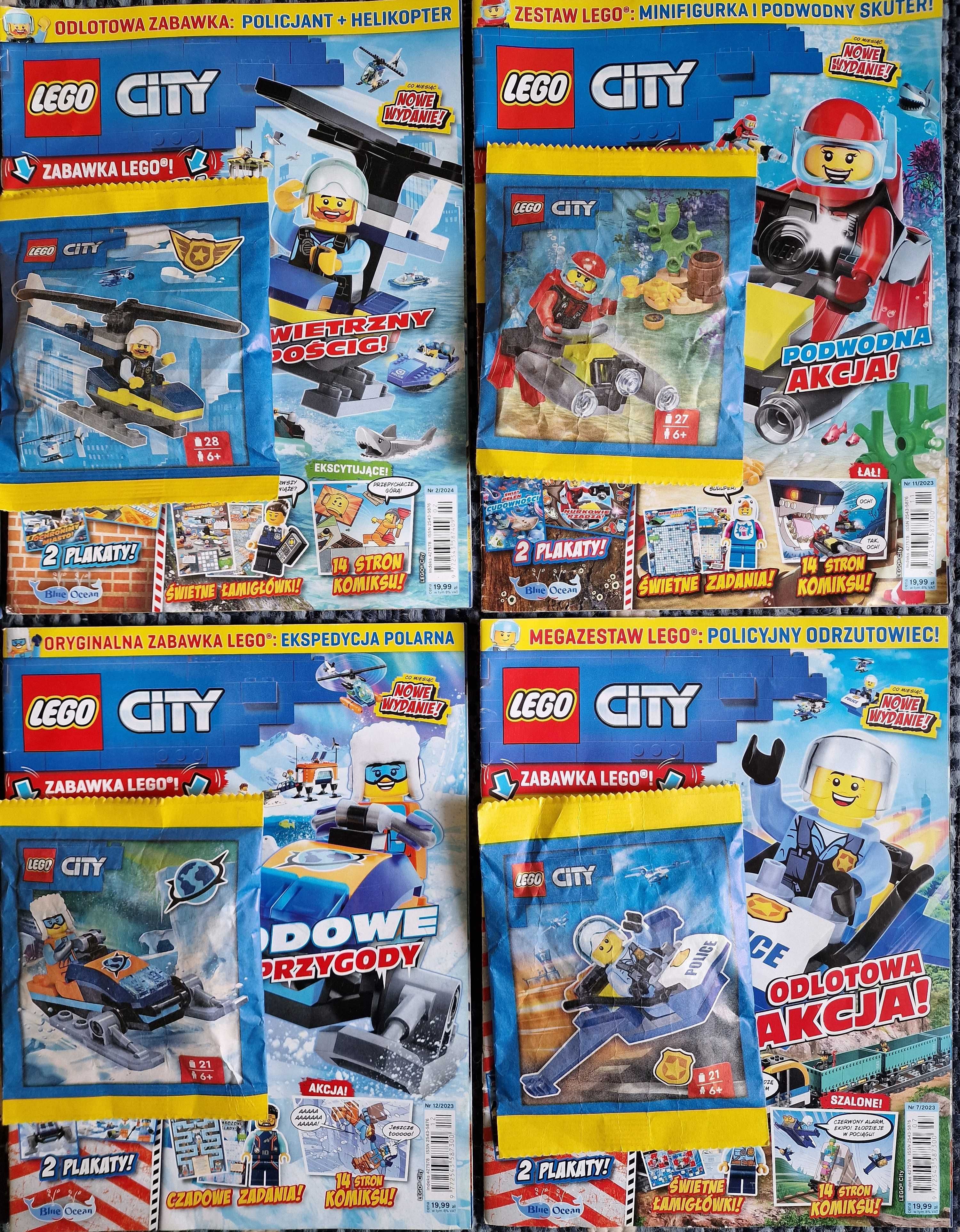 Magazyn Lego CITY + minifigurki klocki lego policja straża k+ GRATIS