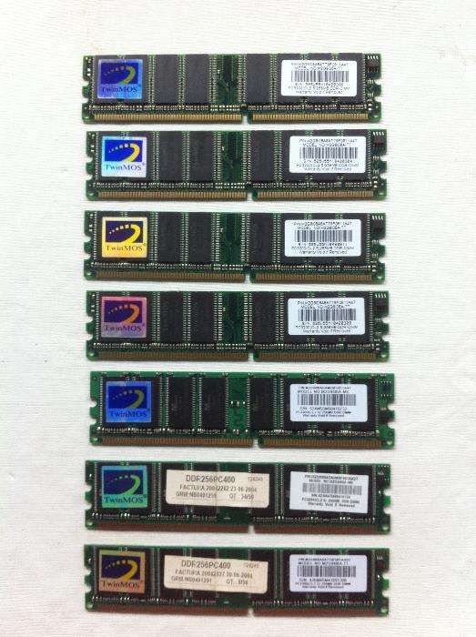 Lote de 7 x Memória RAM 256MB