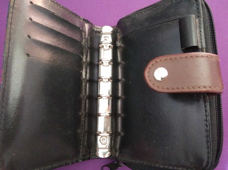 Organizer, notatnik, portfel, przegródki, skóra eko