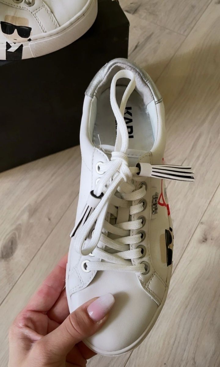 Buty damskie trampki sneakersy białe Karl Lagerfeld 36