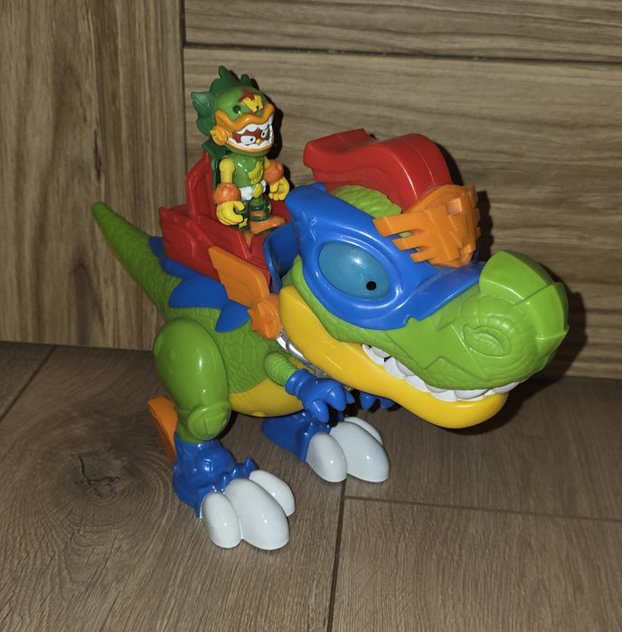 Super things zings dinozaur dino h-rex zielony + gratis