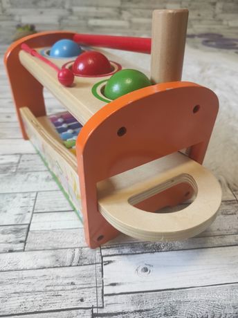 Дерев'яна іграшка центр розвиваючий стучалка ксилофон молоточок