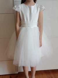 Sukienka Ma Lini Melani biała tiul r.146 Komunia, ślub, chrzciny