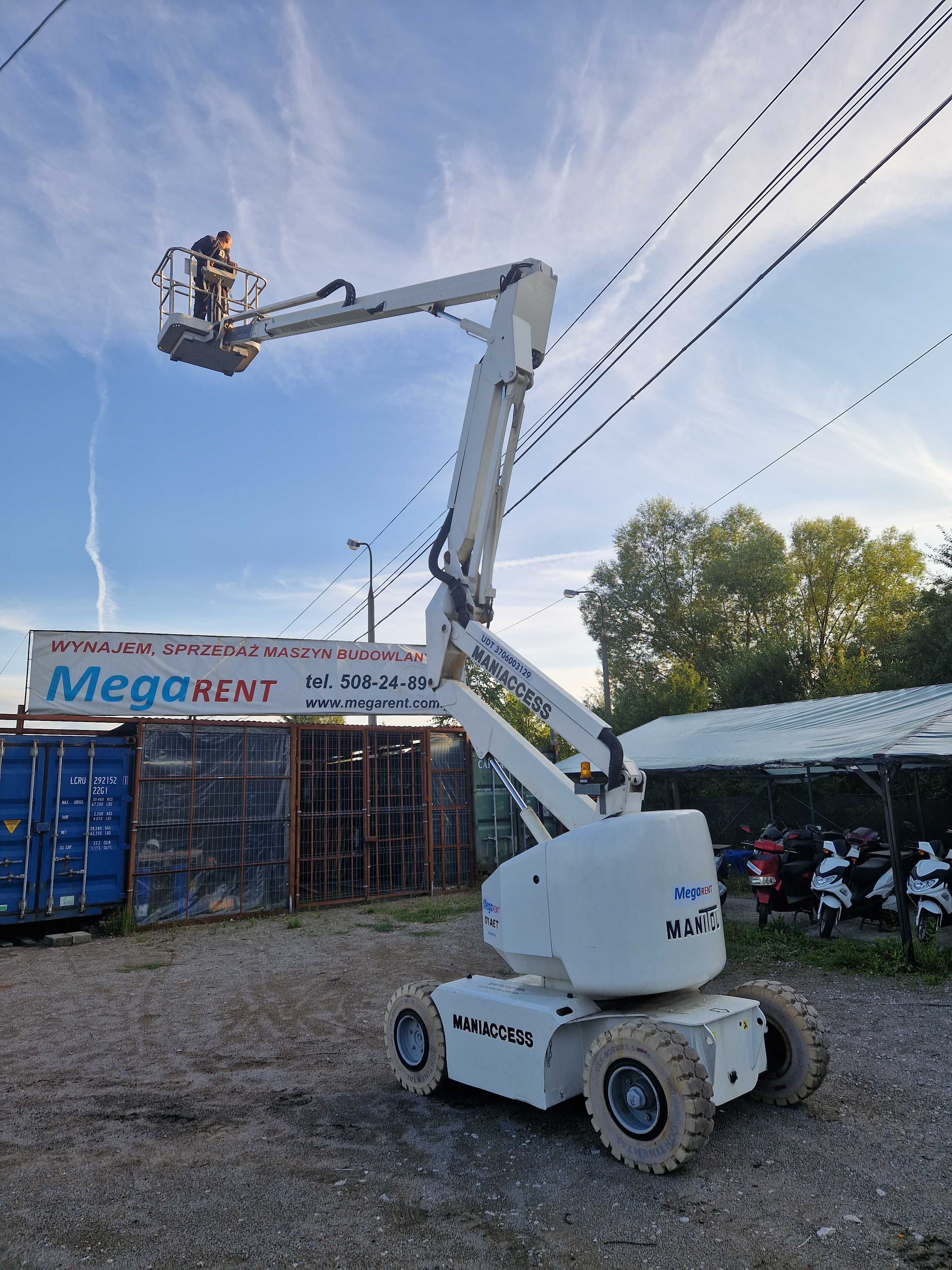 Podnośnik, podest, zwyżka przegubowa Manitou MT171 EAT wynajem 220