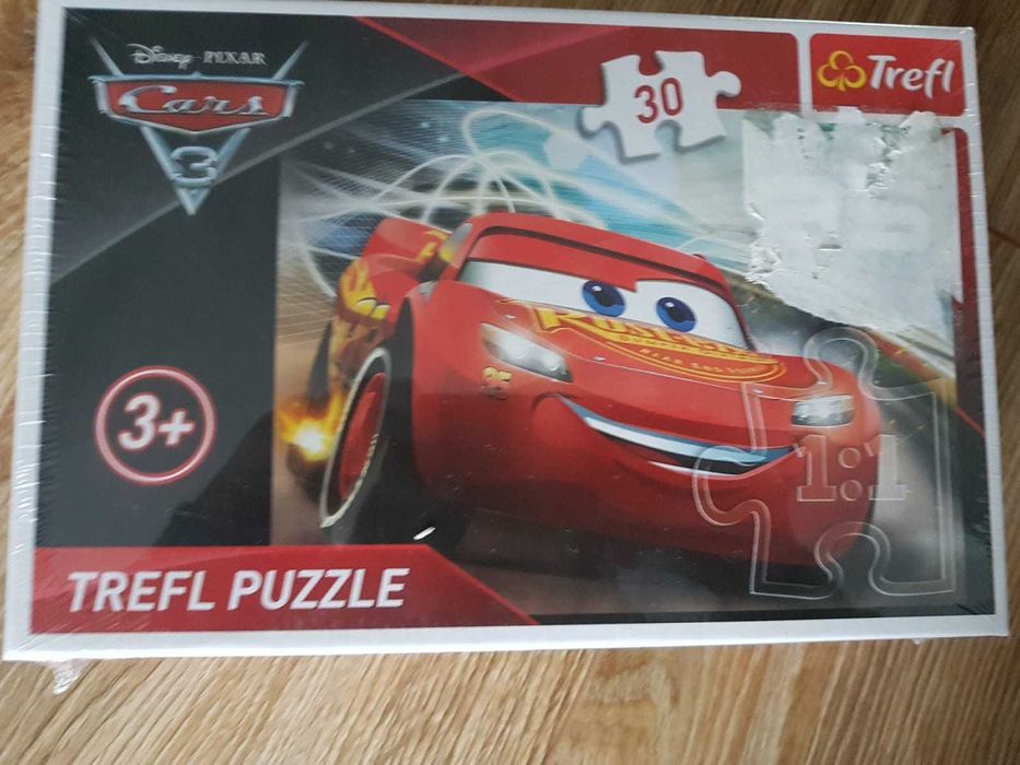 Nowe zafoliowane Puzzle Trefl ZigZak McQueen - 30 puzli - od 3+