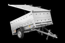 Przyczepka 230x125 UNITRAILER GARDEN 230 KIPP z burtami BIS i pokrywą