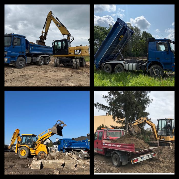 Wynajem Usługi Prace Ziemne Koparka Wywrotka Minikoparka Wywóz