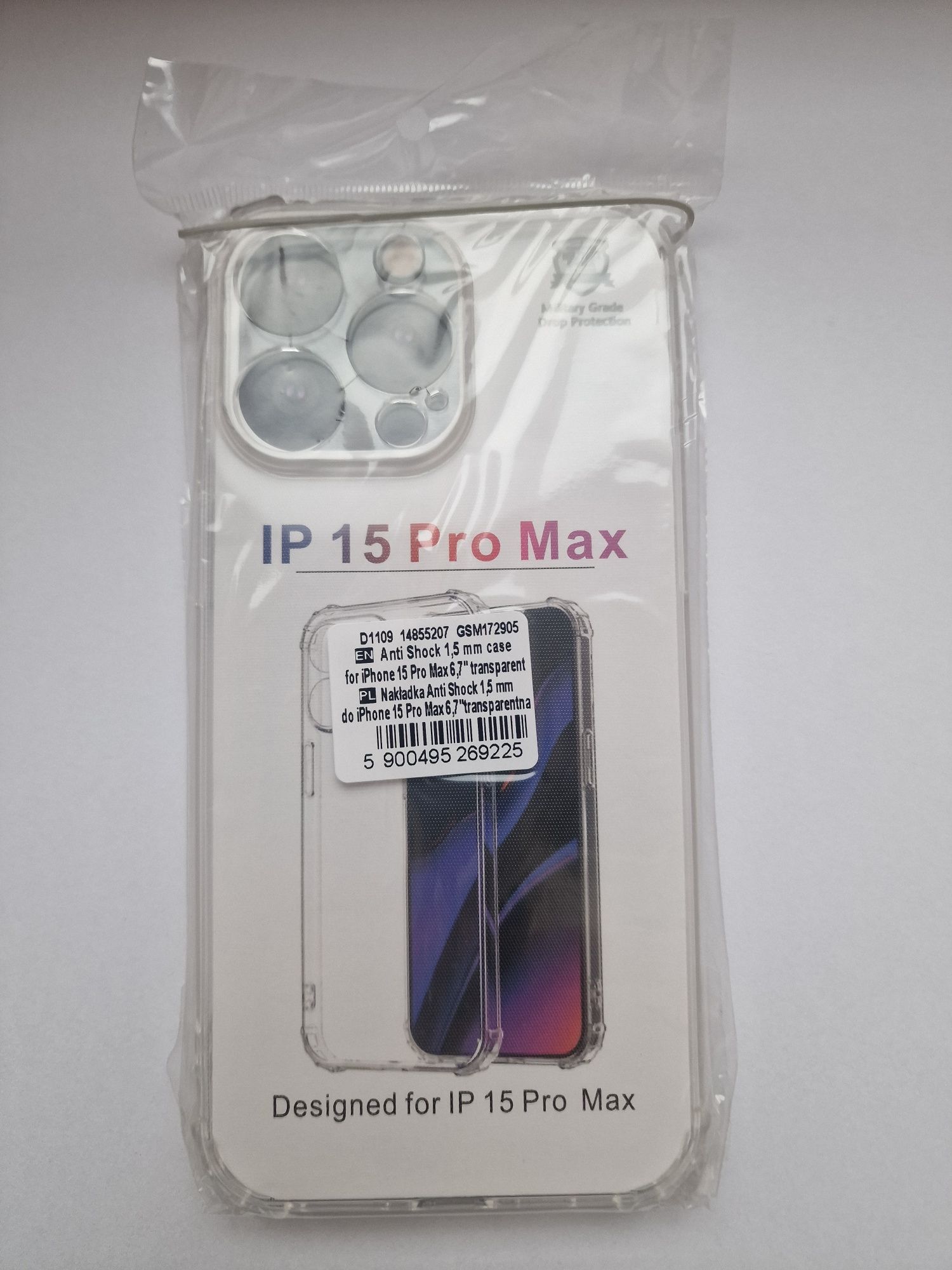 iPHONE 15 PRO MAX 6,7'' Nakładka Anti Shock transparentna