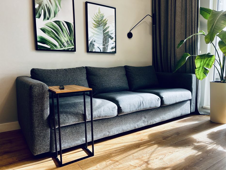 Sofa IKEA Vimle 3-osobowa, Gunnared średnioszary szara SUPER STAN