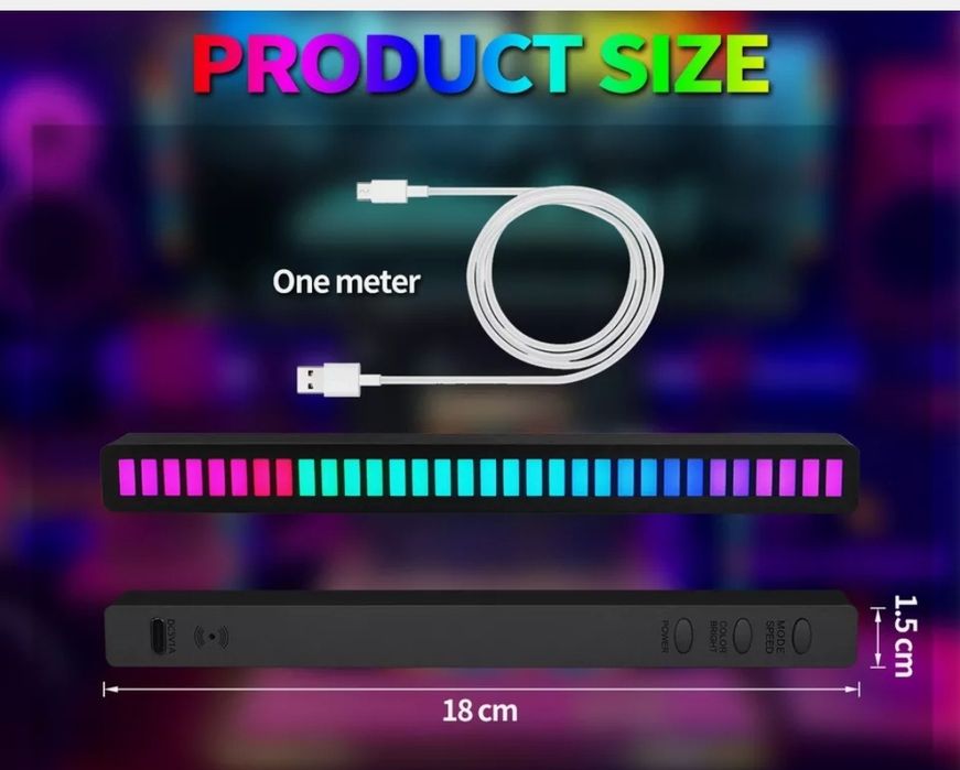 Coluna tira de led RGB