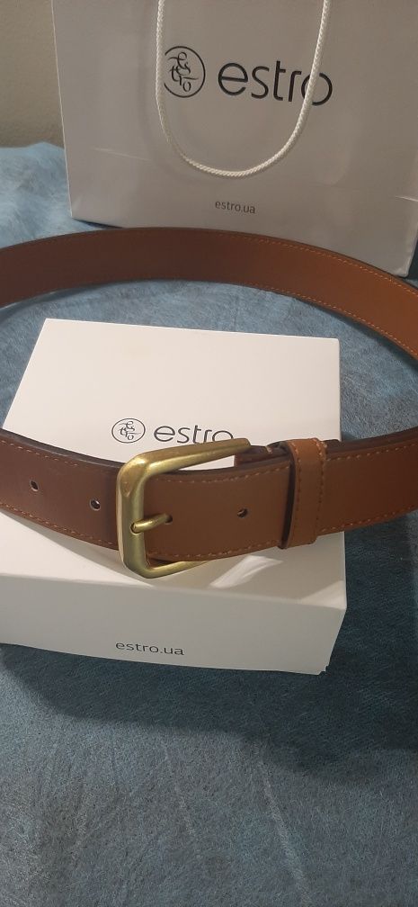 Ремень женский Estro. Кожа. Рыжий.