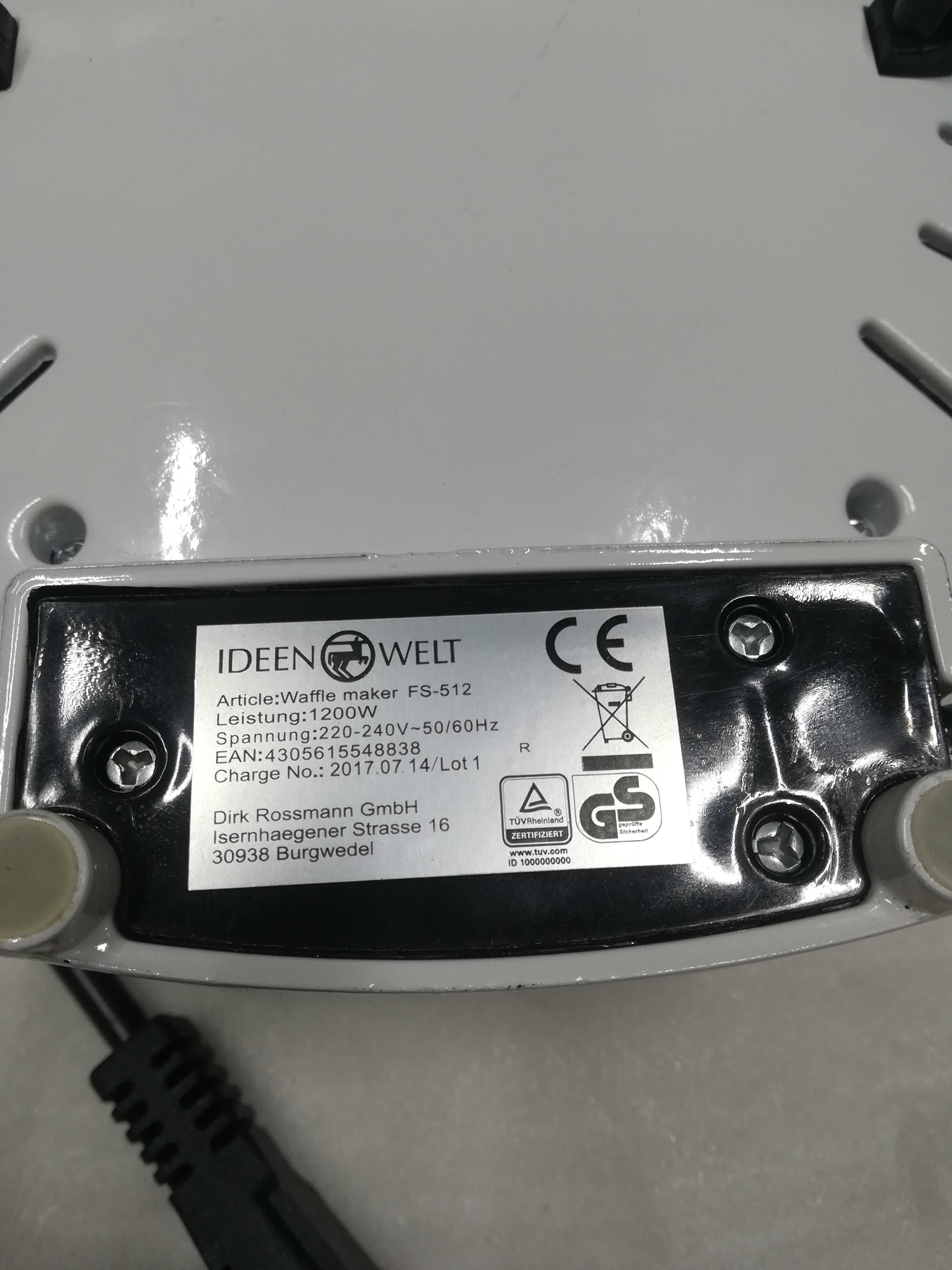 Вафельница IDEEN WELT FS-512D