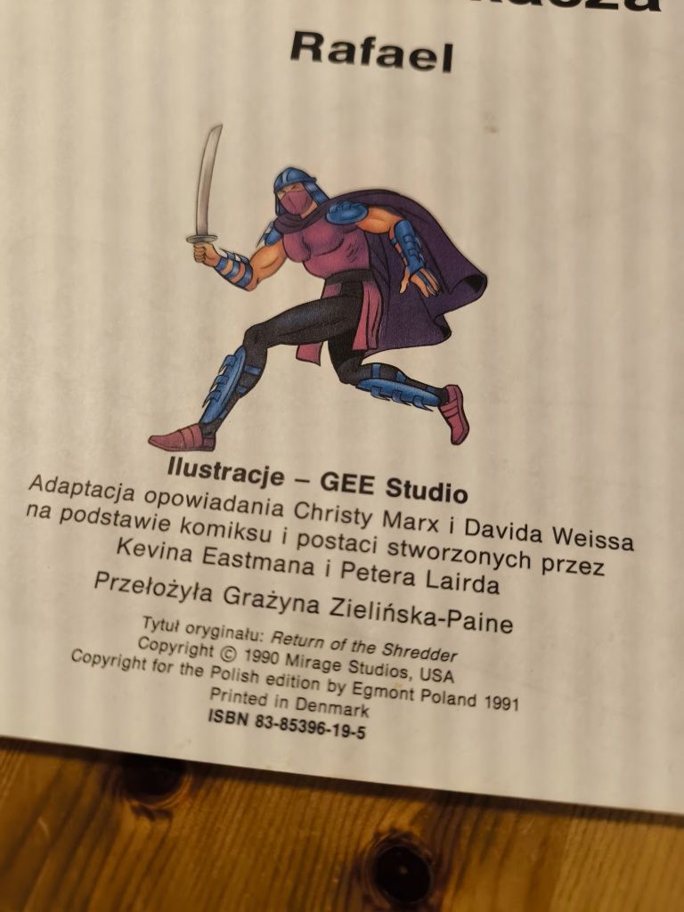 Komiks wojownicze żółwie ninja powrót siekacza nr 4 z 1991 r.