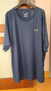 T-shirt 2XL Under Armour granatowy sportowy,logo