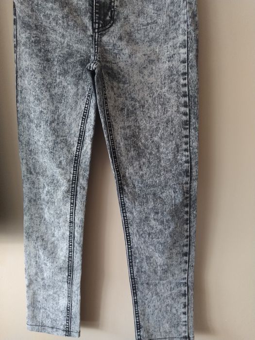 Spodnie wysoki stan r. S szare