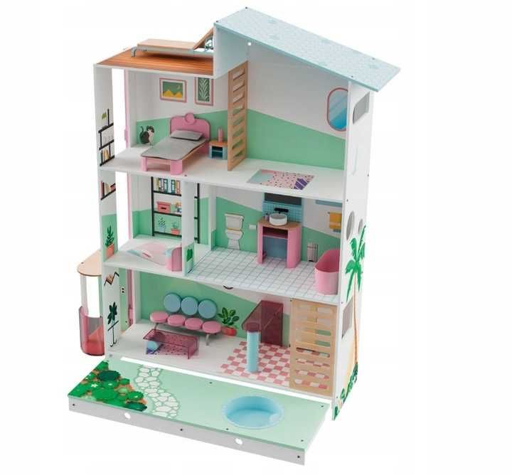 Domek Drewniany dla lalek XXL Playtive z mebelkami 130 cm