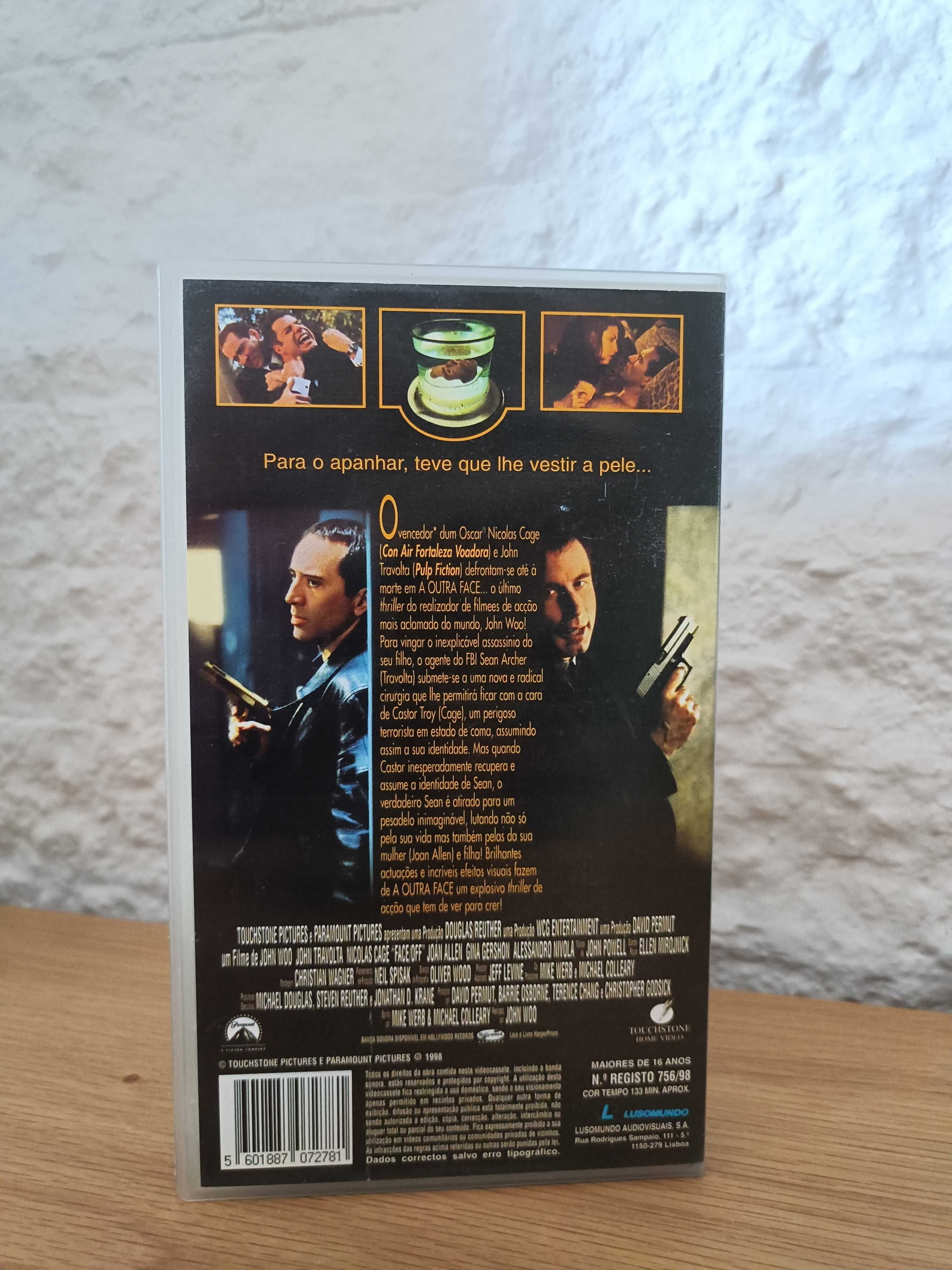 Filme VHS A Outra Face (Face Off) Nicolas Cage, John Travolta