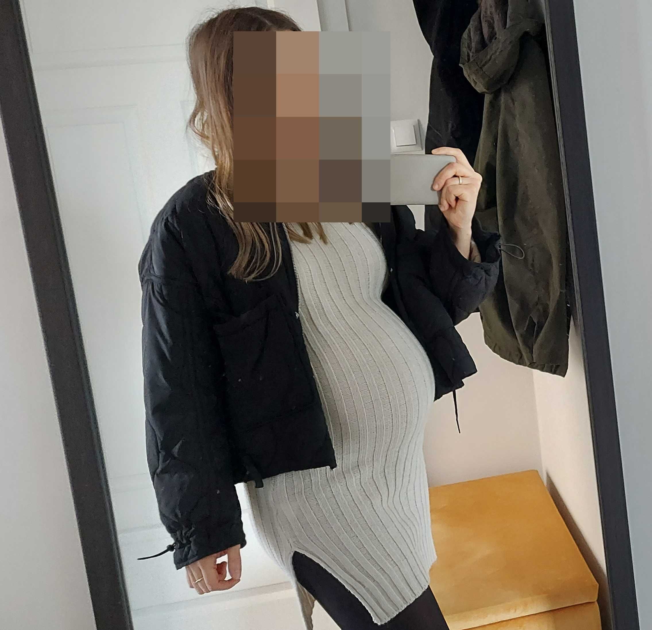 Sukienka sweter tunika beżowa XS S ciążowa