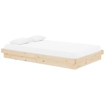 Cama casal de pinho macico 120x200