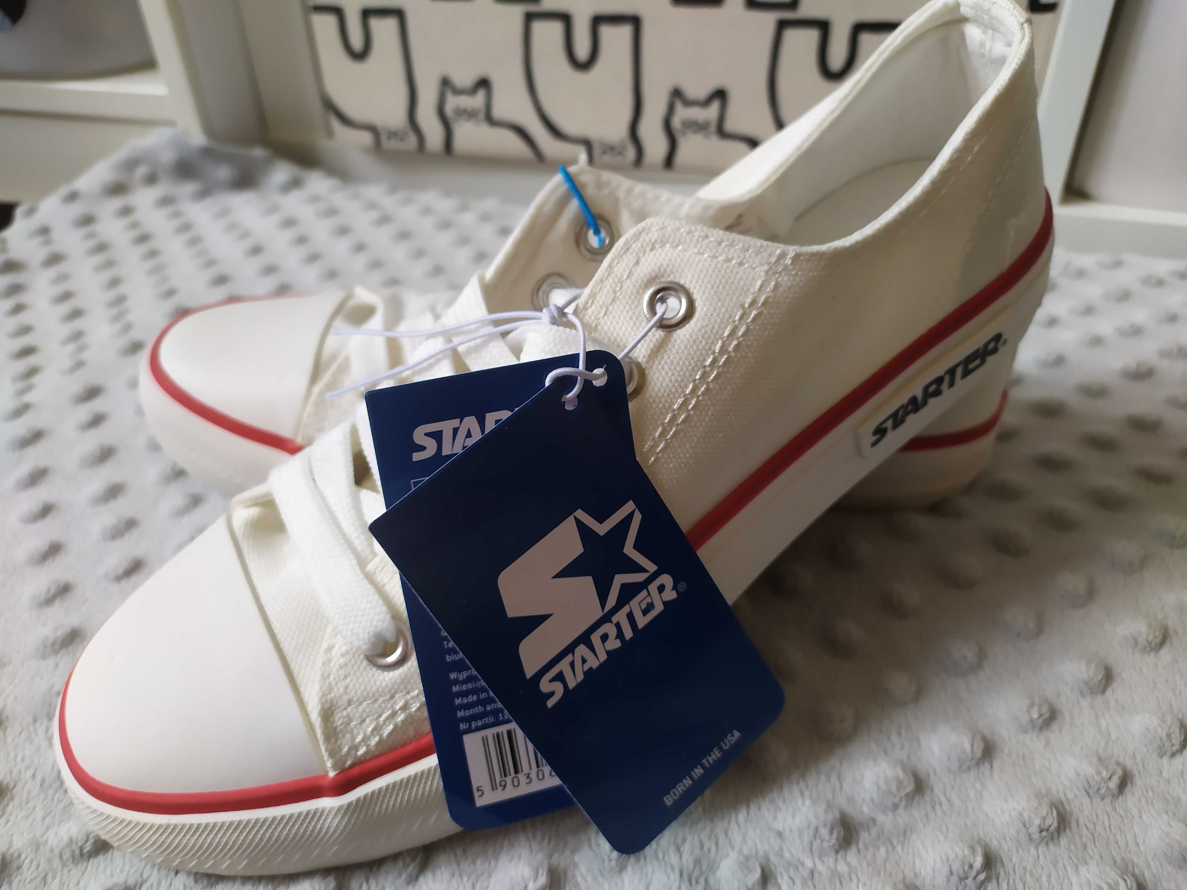 Białe sneakersy damskie 38 Starter trampki