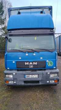 Samochód ciężarowy MAN F2000 z przyczepą Tandem