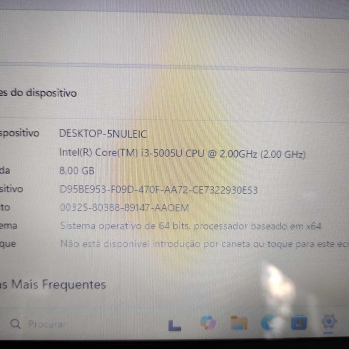 portátil HP i3 c/ bateria nova