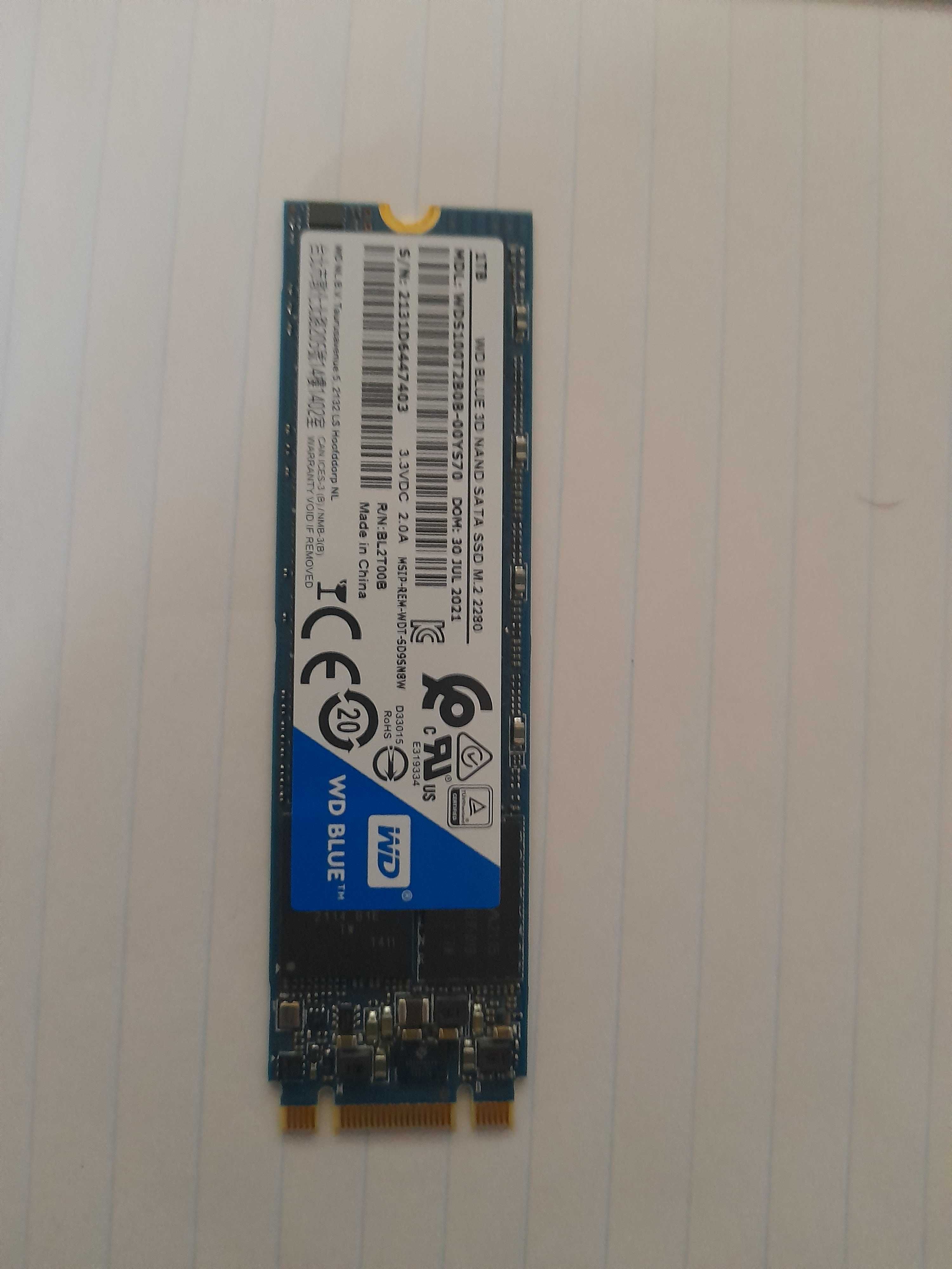 Disco  1TB WD BLUE 3D NAND SATA M.2 2280