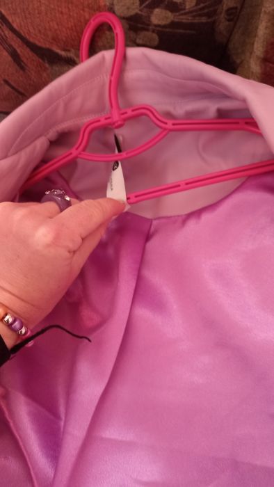 Костюм с юбкой экокожа L