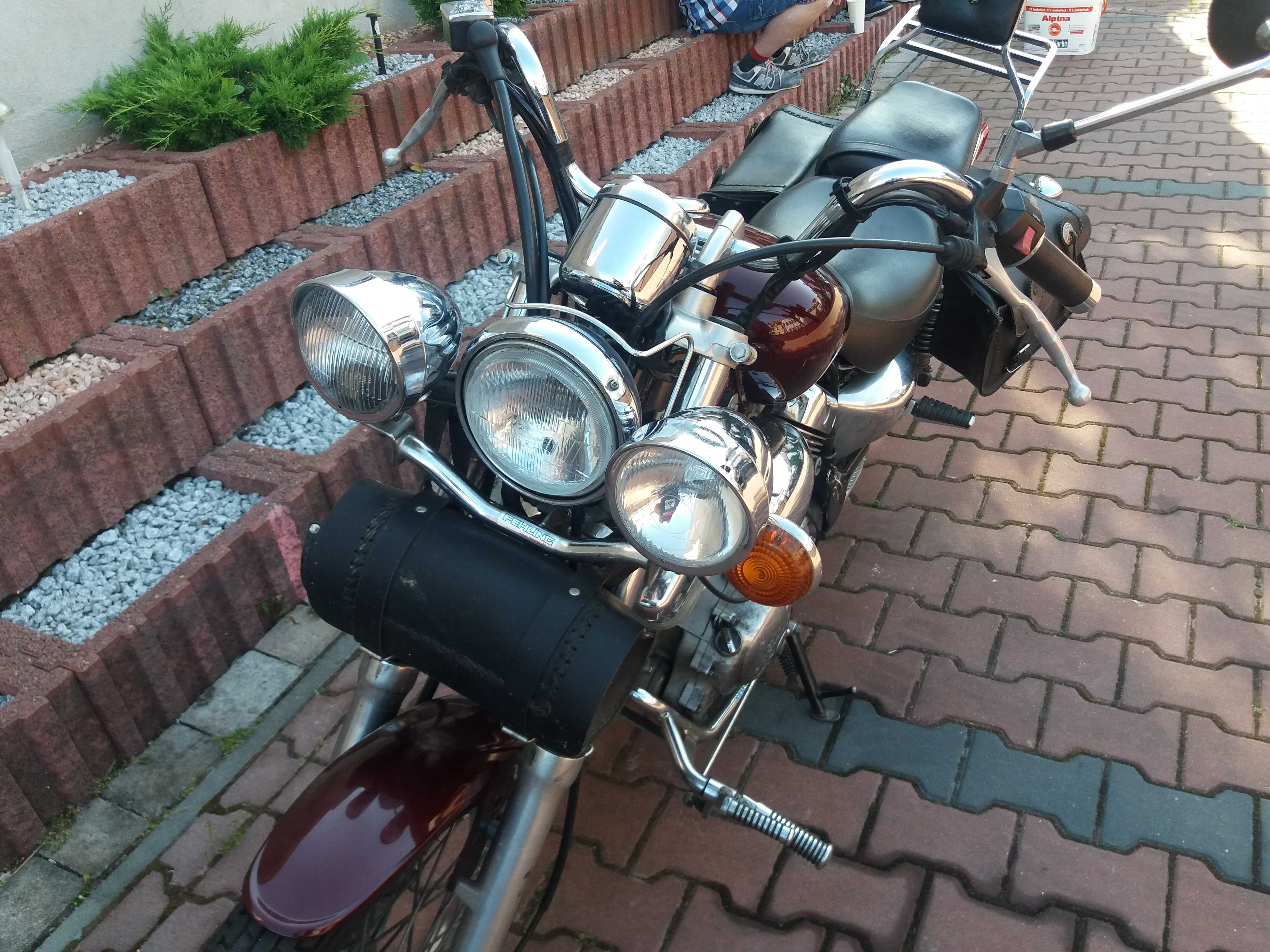 Yamaha  XV535  Virago,  bogato wyposażona
